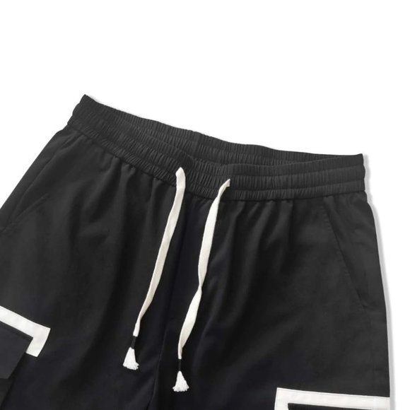 Streetstyle Two Tone Black & White Men's Cargo Pants - Picture 4 of 6